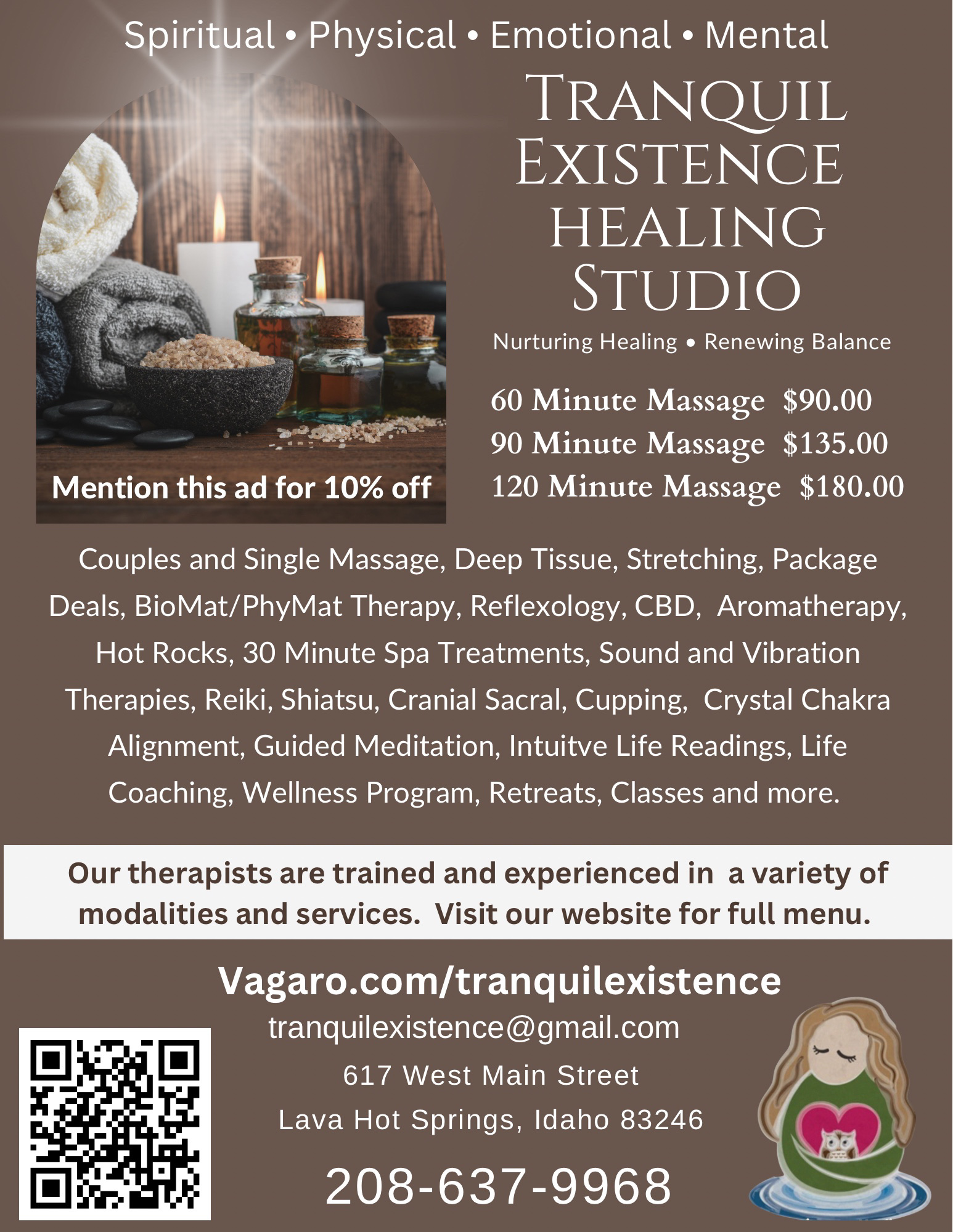 Tranquil Existence Healing Studio In Lava Hot Springs ID | Vagaro